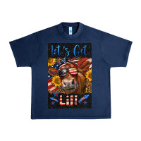 Navy Western Let's Get Lit Cow Urban Heavy Tee - LillyAllenDesigns