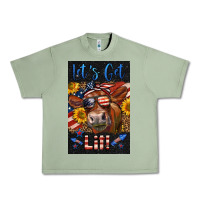 Oil Green Western Let's Get Lit Cow Urban Heavy Tee - LillyAllenDesigns