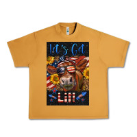 Peanut Butter Western Let's Get Lit Cow Urban Heavy Tee - LillyAllenDesigns