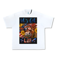 White Western Let's Get Lit Cow Urban Heavy Tee - LillyAllenDesigns