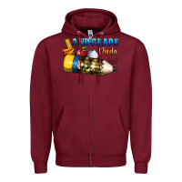 Burgundy 2 nd grade dude Zipper Hoodie - BundleAndBundleShop