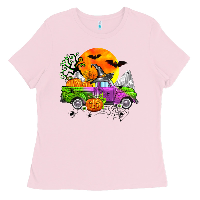 Halloween Farm Truck Ladies Tee by Zillion Design Studio | Teevron