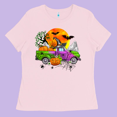 Halloween Farm Truck Ladies Tee Designed By Zillion Design Studio