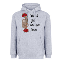 Heather Grey just a girl who loves sloths Heavyweight Hoodie - Bettercallsaul