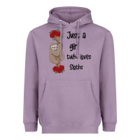 Lavender just a girl who loves sloths Heavyweight Hoodie - Bettercallsaul
