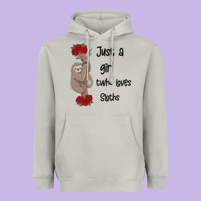 Just A Girl Who Loves Sloths Heavyweight Hoodie Designed By Bettercallsaul