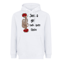 White just a girl who loves sloths Heavyweight Hoodie - Bettercallsaul