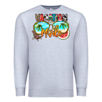 Heather Grey vacation mode Premium Sweatshirt - NancyCooperArtShop