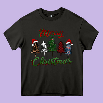 Merry Christmas Trees Heavy Core Tee Designed By Ranaportraitstore