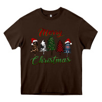 Chocolate Brown merry christmas trees Heavy Core Tee - RanaPortraitStore