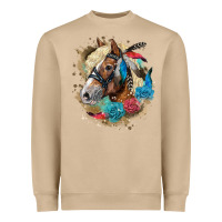 Mushroom haflinger horse floral Heavyweight Sweatshirt - LillyAllenDesigns