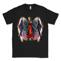 Black Angel Wing Lady of Guadalupe 4th of July Classic Tee - Jasminsmagicworld