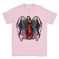 Bubblegum Pink Angel Wing Lady of Guadalupe 4th of July Classic Tee - Jasminsmagicworld