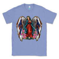 Colony Blue Angel Wing Lady of Guadalupe 4th of July Classic Tee - Jasminsmagicworld