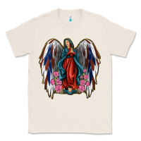 Natural Angel Wing Lady of Guadalupe 4th of July Classic Tee - Jasminsmagicworld