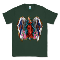Sports Green Angel Wing Lady of Guadalupe 4th of July Classic Tee - Jasminsmagicworld