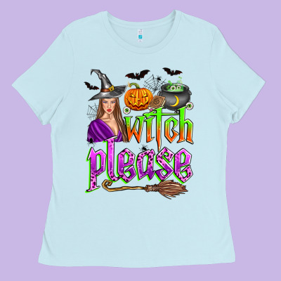 Witch Please Ladies Tee Designed By Zillion Design Studio