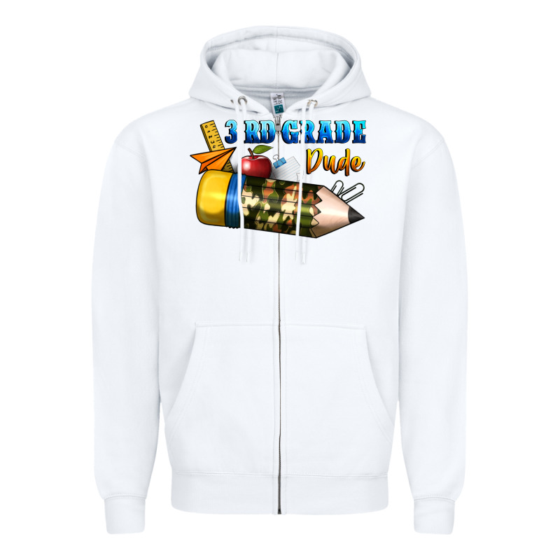 3 Rd Grade Dude Zipper Hoodie by BundleAndBundleShop | Teevron