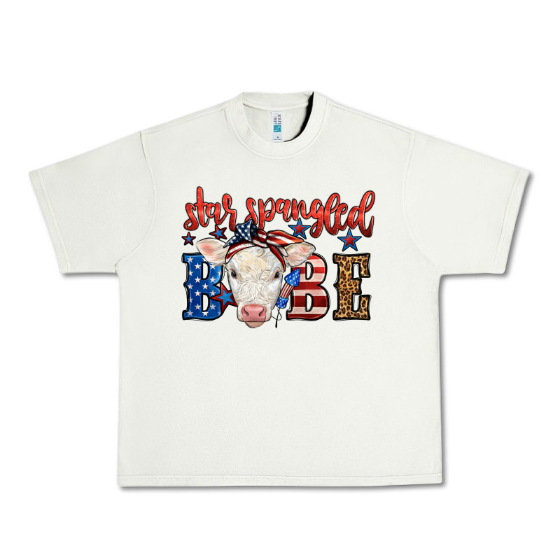 Western Star Spangled Baby Cow Urban Heavy Tee by LillyAllenDesigns | Teevron