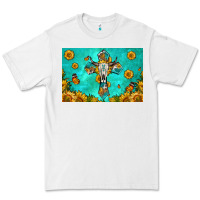 White bull skull cross skinny metal can holder Premium Tee - HRA Design Shop