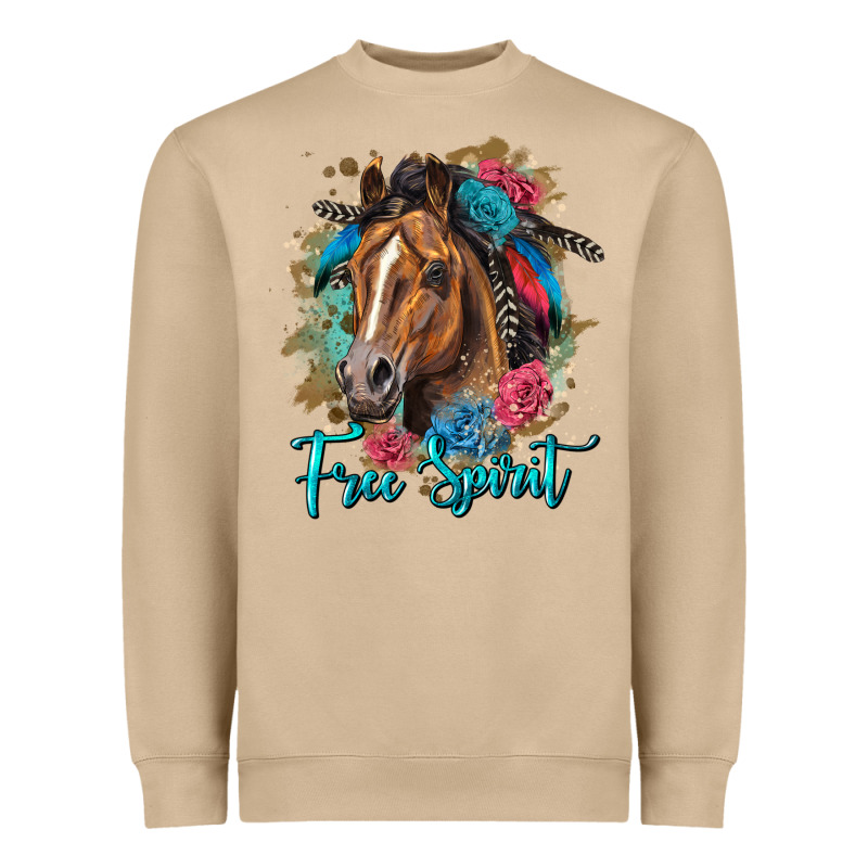 Free Spirit Quarter Horse Floral Heavyweight Sweatshirt by LillyAllenDesigns | Teevron
