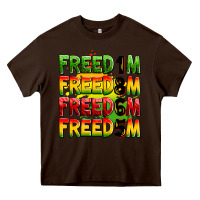 Chocolate Brown Freedom 1865 Heavy Core Tee - Zillion Design Studio