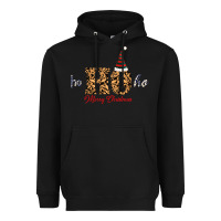 Black Ho Ho Ho Merry Christmas Heavyweight Hoodie - Bettercallsaul