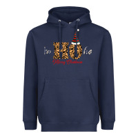 Navy Ho Ho Ho Merry Christmas Heavyweight Hoodie - Bettercallsaul