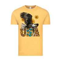 Vintage Mustard Western Usa Eagle Vintage Tee - LillyAllenDesigns