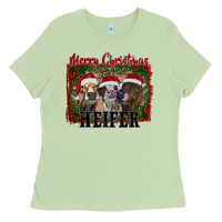 Matcha merry christmas heifer Ladies Tee - RanaPortraitStore