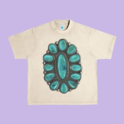 Turquoise Gemstone Jewelry Urban Heavy Tee Designed By Lillyallendesigns