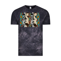Cloud Black cowhide leopard gemstone brushstroke Vintage Tee - AdoDesignShop