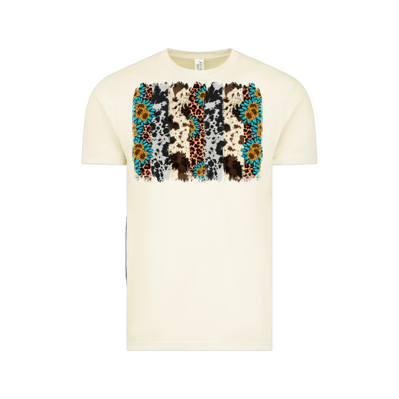 Cowhide Leopard Gemstone Brushstroke Vintage Tee by AdoDesignShop | Teevron
