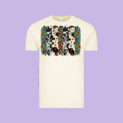 Cowhide Leopard Gemstone Brushstroke Vintage Tee Designed By Adodesignshop