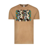 Vintage Camel cowhide leopard gemstone brushstroke Vintage Tee - AdoDesignShop