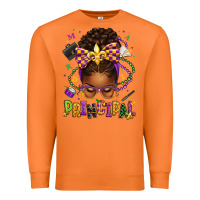 Carrot mardi gras principal afro messy bun Premium Sweatshirt - texasbilliewilder