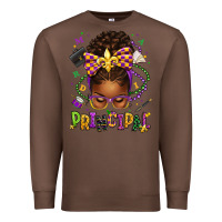 Chestnut mardi gras principal afro messy bun Premium Sweatshirt - texasbilliewilder