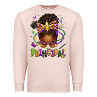 Pale Pink mardi gras principal afro messy bun Premium Sweatshirt - texasbilliewilder