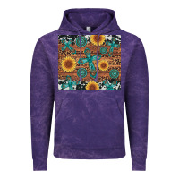 Cloud Purple cross gemstone and sunflower Vintage Hoodie - Artiststas