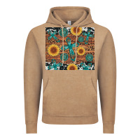Vintage Coffee cross gemstone and sunflower Vintage Hoodie - Artiststas