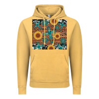 Vintage Mustard cross gemstone and sunflower Vintage Hoodie - Artiststas