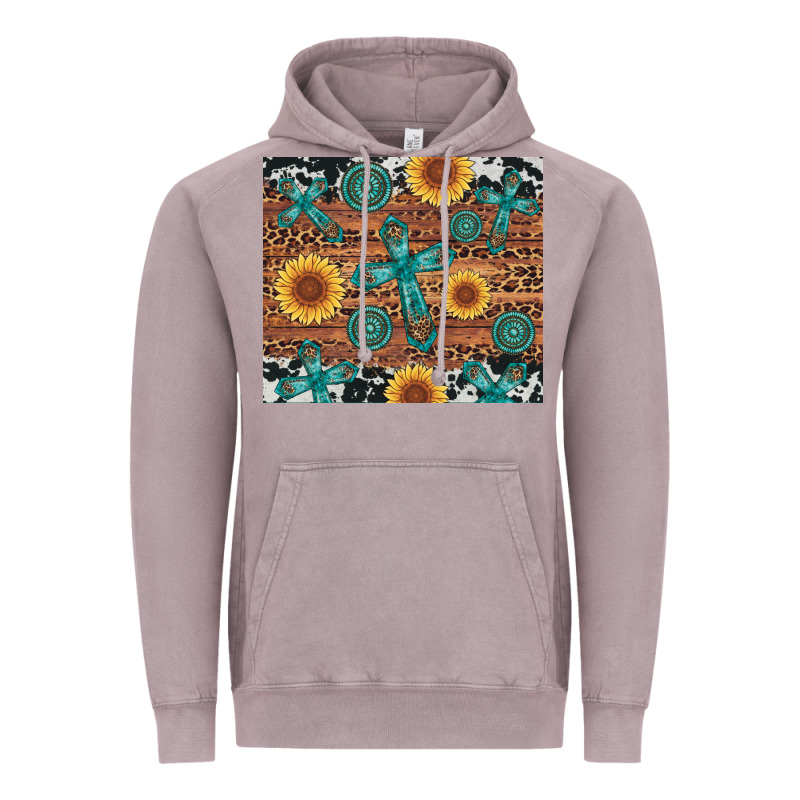 Cross Gemstone And Sunflower Vintage Hoodie by Artiststas | Teevron