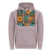Vintage Zinc cross gemstone and sunflower Vintage Hoodie - Artiststas