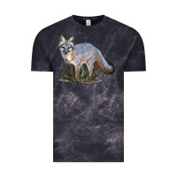 Cloud Black Gray Fox Vintage Tee - LillyAllenDesigns