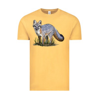 Vintage Mustard Gray Fox Vintage Tee - LillyAllenDesigns