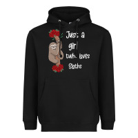 Black just a girl who loves sloths Heavyweight Hoodie - Bettercallsaul