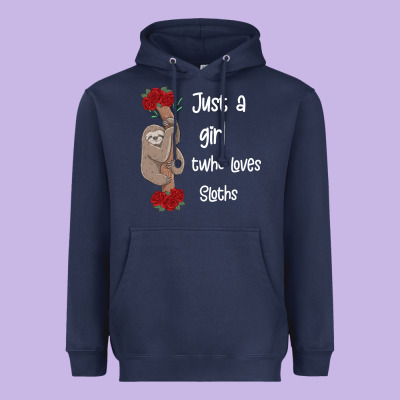 Just A Girl Who Loves Sloths Heavyweight Hoodie Designed By Bettercallsaul