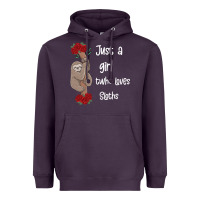 Plum just a girl who loves sloths Heavyweight Hoodie - Bettercallsaul