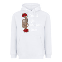White just a girl who loves sloths Heavyweight Hoodie - Bettercallsaul