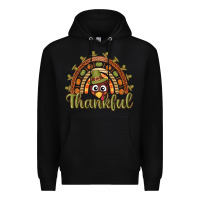 Black Turkey rainbow thankful thanksgiving Premium Hoodie - NancyCooperArtShop